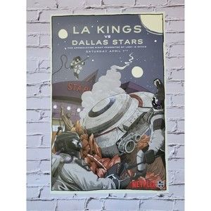 Los Angeles LA Kings Lost In Space Poster Print Netflix NHL SGA Dave Kloc New